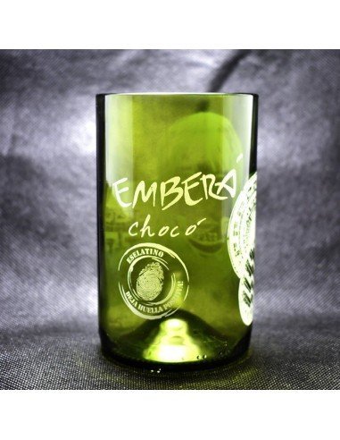 Vaso Reciclado Ancentrales Cultura Emberá EseLatino .. deja huella posiva !!