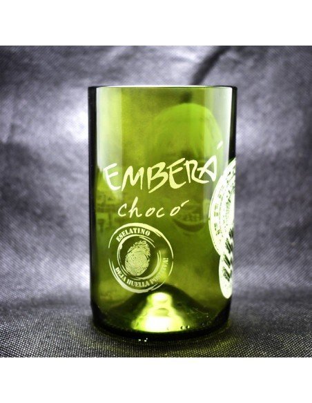 Vaso Reciclado Ancentrales Cultura Emberá EseLatino .. deja huella posiva !!