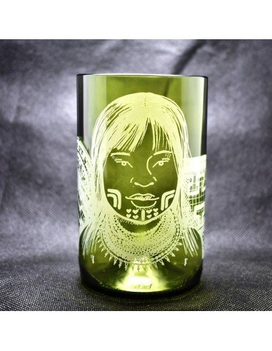 Vaso Reciclado Ancentrales Cultura Emberá EseLatino .. deja huella posiva !!