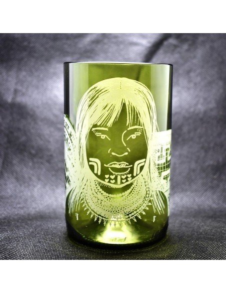 Vaso Reciclado Ancentrales Cultura Emberá EseLatino .. deja huella posiva !!