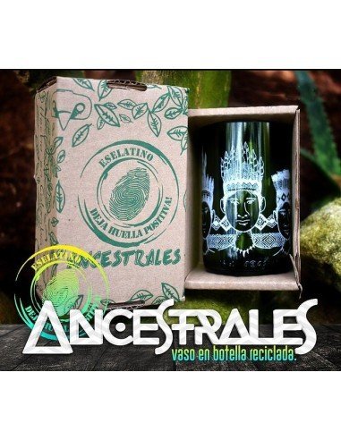 Vaso Reciclado Ancentrales Cultura Huitoto EseLatino .. deja huella positiva !!