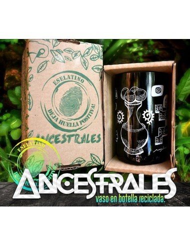 Vaso Reciclado Ancentrales Cultura Quimbaya EseLatino .. deja huella posiva !!