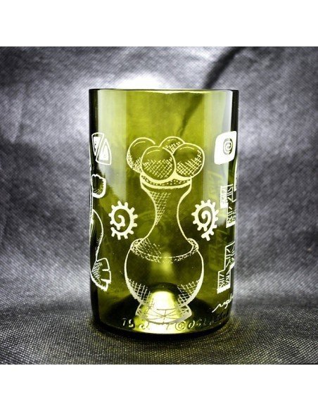 Vaso Reciclado Ancentrales Cultura Quimbaya EseLatino .. deja huella posiva !!