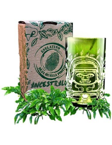 Vaso Reciclado Ancentrales Cultura San Agustín EseLatino .. deja huella posiva !!