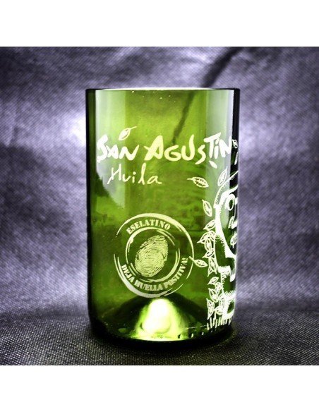 Vaso Reciclado Ancentrales Cultura San Agustín EseLatino .. deja huella posiva !!