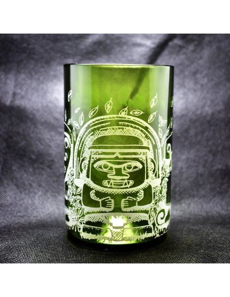 Vaso Reciclado Ancentrales Cultura San Agustín EseLatino .. deja huella posiva !!