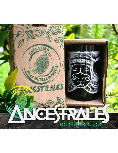 Vaso Reciclado Ancentrales Cultura Wayuú EseLatino .. deja huella posiva !!