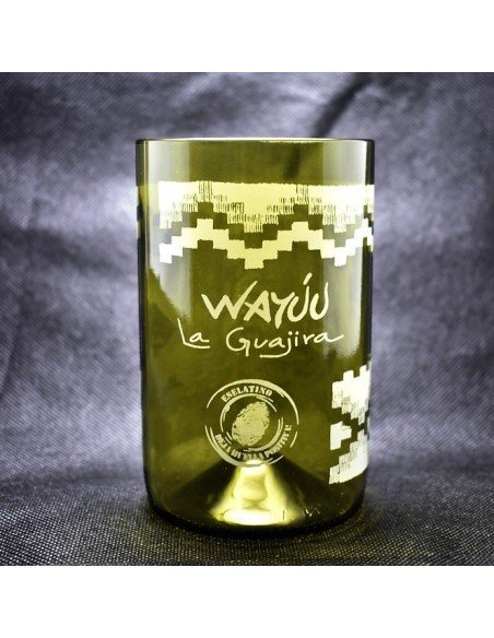 Vaso Reciclado Ancentrales Cultura Wayuú EseLatino .. deja huella posiva !!