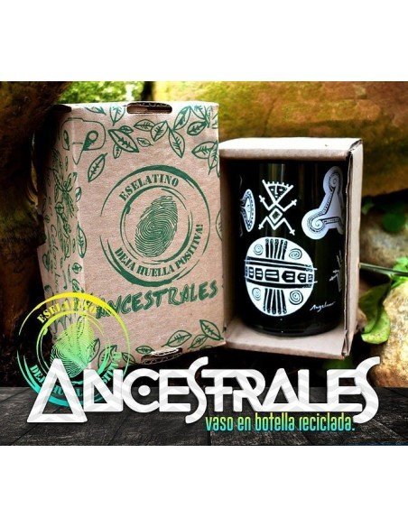 Vaso Reciclado Ancentrales Cultura Guane EseLatino .. deja huella posiva !!