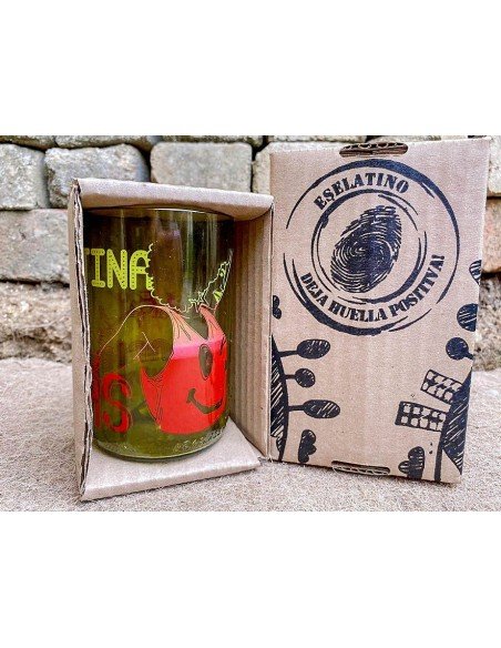 Vaso Reciclado Siente Latino EseLatino .. deja huella positiva !!