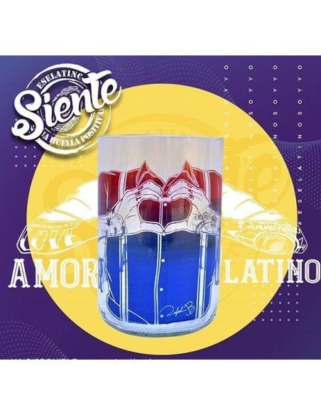 Vaso Reciclado Siente Amor Latino EseLatino .. deja huella positiva !!