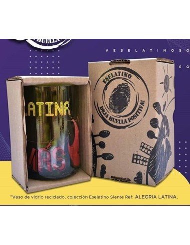 Vaso Reciclado Siente Latino EseLatino .. deja huella positiva !!