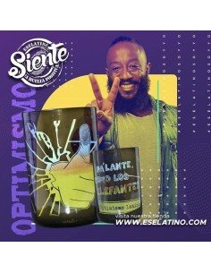 Vaso Reciclado Siente Optimismo Latino EseLatino .. deja huella positiva !!