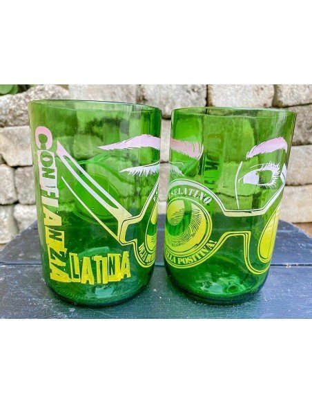 Vaso Reciclado Siente Confianza Latina EseLatino .. deja huella positiva !!