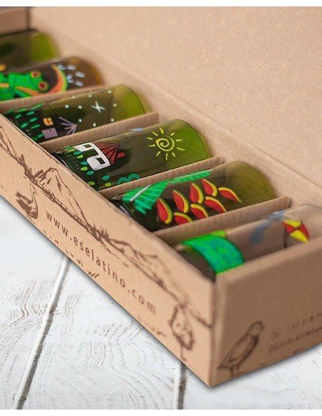 Packx6 Vasos SixPack del Campo Pintados a Mano!!
