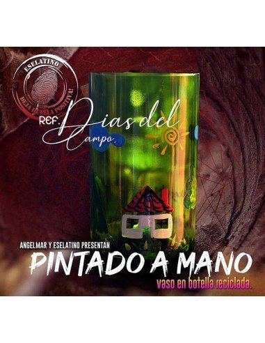 Packx6 Vasos SixPack del Campo Pintados a Mano!!