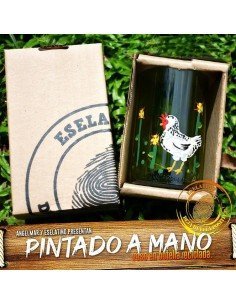 Vaso Reciclado Animales del Campo Pintado a Mano !! 2