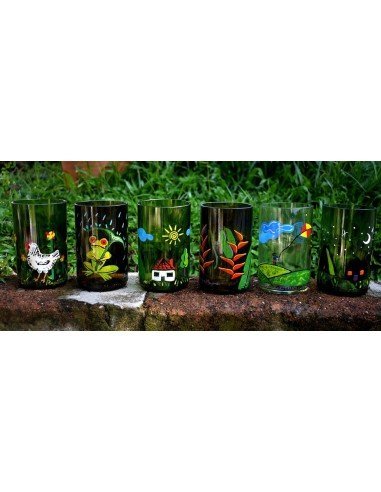 Vaso Reciclado del Campo Pintado a Mano !!