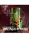 Vaso Reciclado Flores del Campo Pintado a Mano !!