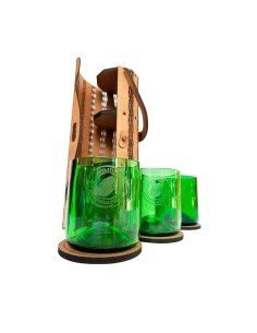 Licorera Lujo 3 Vasos reciclados Whisky Ecológico eseLatino 2