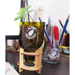 Maceta Suculenta Matero Vidrio Reciclado eseLatino !!