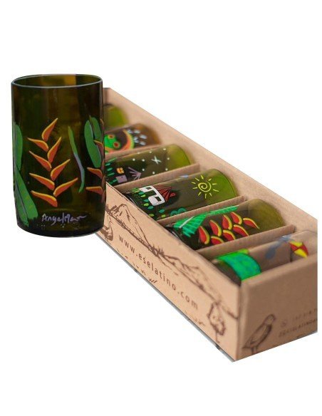 Vaso Reciclado del Campo Pintado a Mano !!