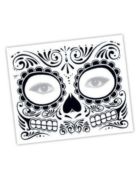 Tatuaje temporal Máscara Dia de los Muertos Roses Tatuaje temporal Máscara Dia de los Muertos Roses