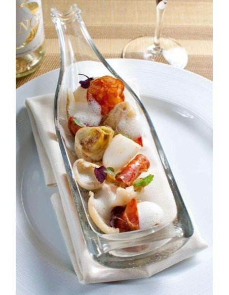 Set x2 Bandejas Sushi Botella Vidrio Reciclado Pasabocas eseLatino !!