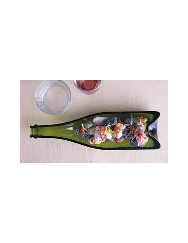 Set x2 Bandejas Sushi Botella Vidrio Reciclado Pasabocas eseLatino !!