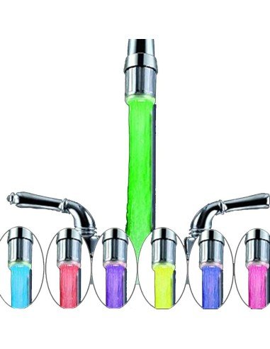 Luz Led Multicolor para Grifo con dínamo (relaxing Shower)
