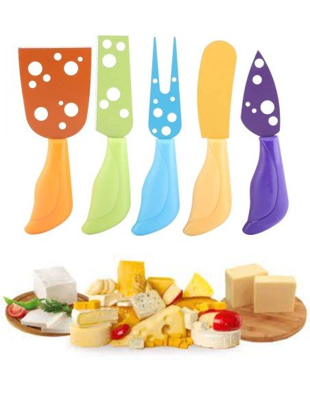 Setx5 Cuchillos Queso Utensilios Antiadherentes