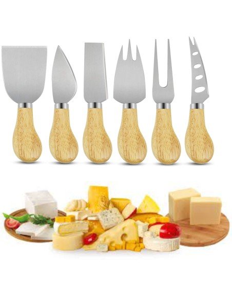 Setx6 Cuchillos Palas Queso Utensilios Charcutería