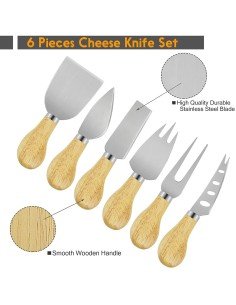 Setx6 Cuchillos Palas Queso Utensilios Charcutería 2