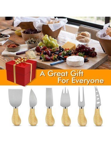 Setx6 Cuchillos Palas Queso Utensilios Charcutería