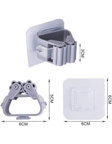 Organizador Wall Mount Multiusos colgador de útiles de Aseo, escobas..