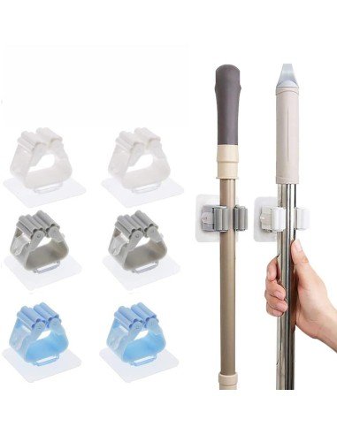 Organizador Wall Mount Multiusos colgador de útiles de Aseo, escobas..