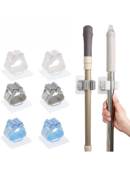 Organizador Wall Mount Multiusos colgador de útiles de Aseo, escobas..