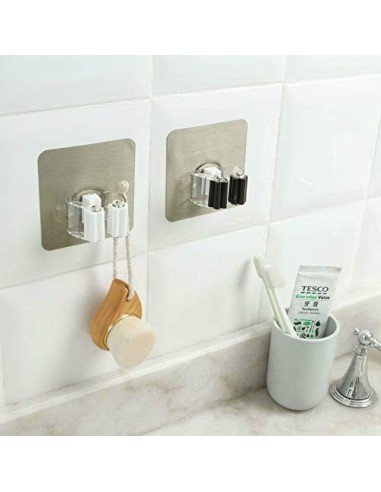 Organizador Wall Mount Multiusos colgador de útiles de Aseo, escobas..