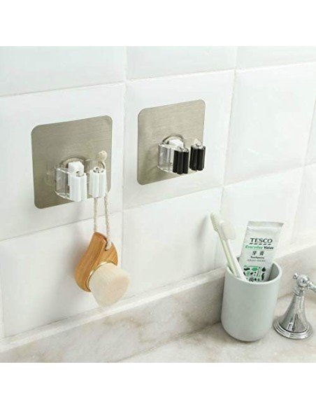 Organizador Wall Mount Multiusos colgador de útiles de Aseo, escobas..