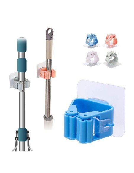 Organizador Wall Mount Multiusos colgador de útiles de Aseo, escobas..