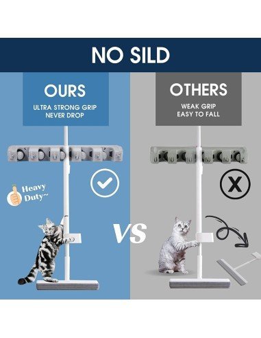 Organizador Multiusos colgador de útiles de Aseo, escobas