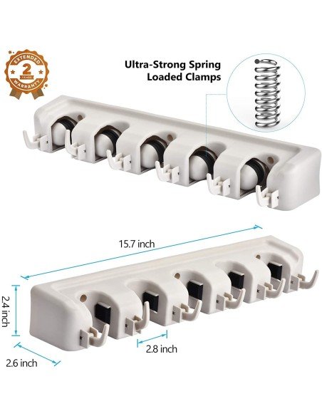 Soporte Organizador Multiusos Colgador Escobas Fregona