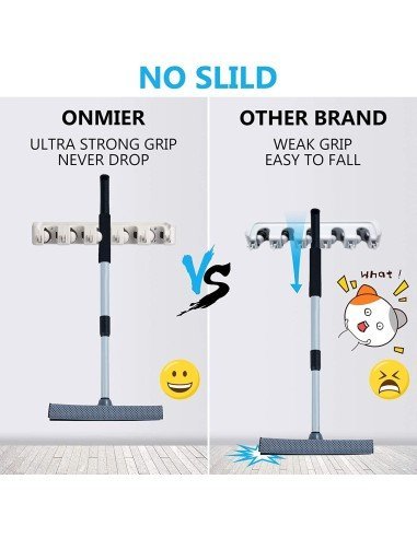 Soporte Organizador Multiusos Colgador Escobas Fregona