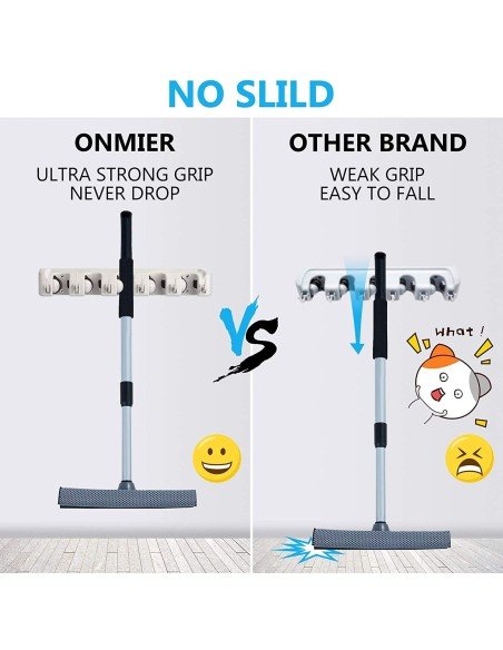 Soporte Organizador Multiusos Colgador Escobas Fregona