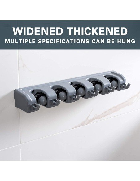 Soporte Organizador Multiusos Colgador Escobas Fregona