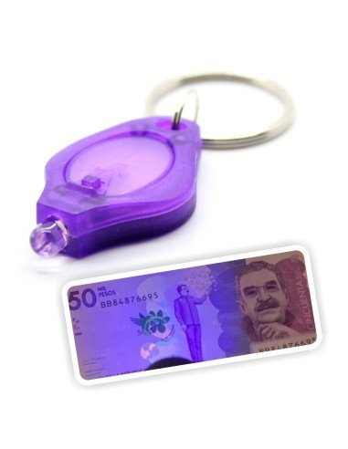 Setx3 Llaveros  probador de billetes UltraVioleta Led UV
