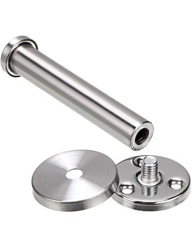 Soporte Toallero Sencillo Barra Niquel Cepillado  Instala Fácil