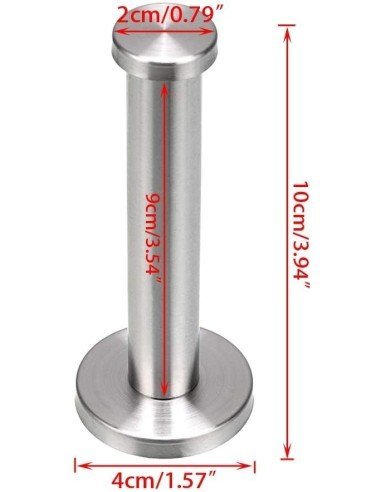 Soporte Toallero Sencillo Barra Niquel Cepillado  Instala Fácil