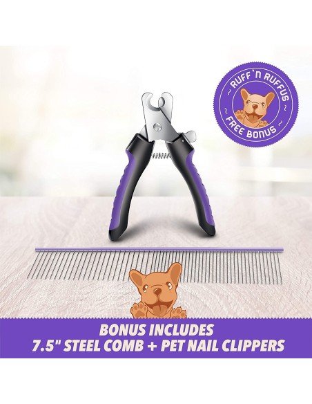 Cepillo Automático + Corta Uñas + Peine Kit Limpieza Mascota