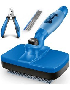 Cepillo Automático + Corta Uñas + Peine Kit Limpieza Mascota